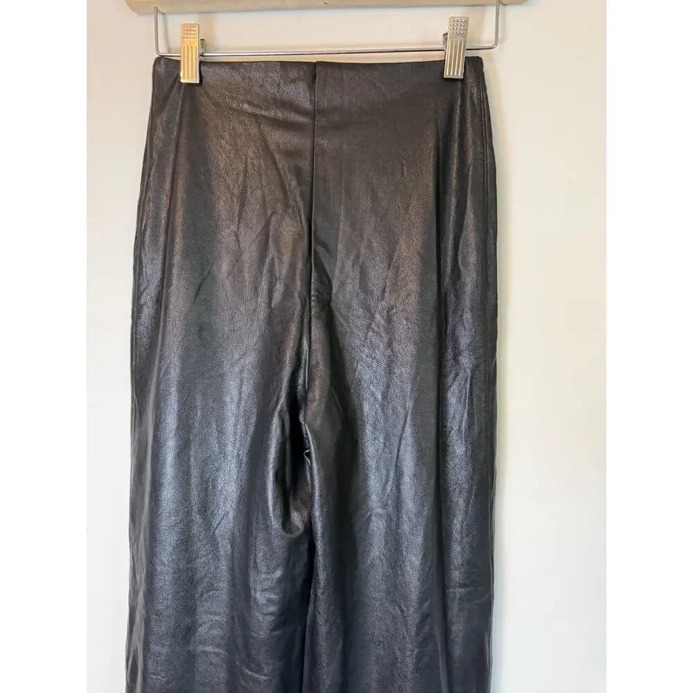 Commando Women’s Faux Leather Wide Leg Pants, Black, Medium $188 NEW - Picture 11 of 11